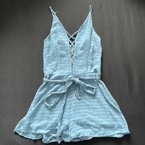 Sage Criss-Cross Romper